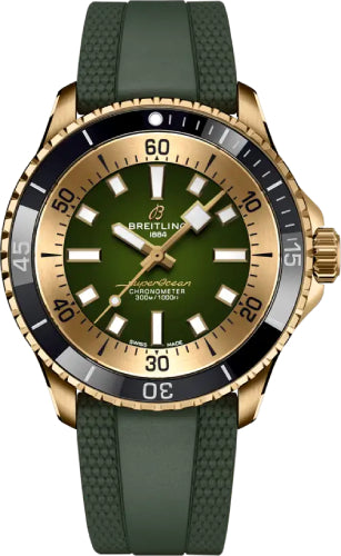 Breitling Superocean 42 Green Dial Bronze Mens Watch - N17375 - 2023 - Mint Pre-owned