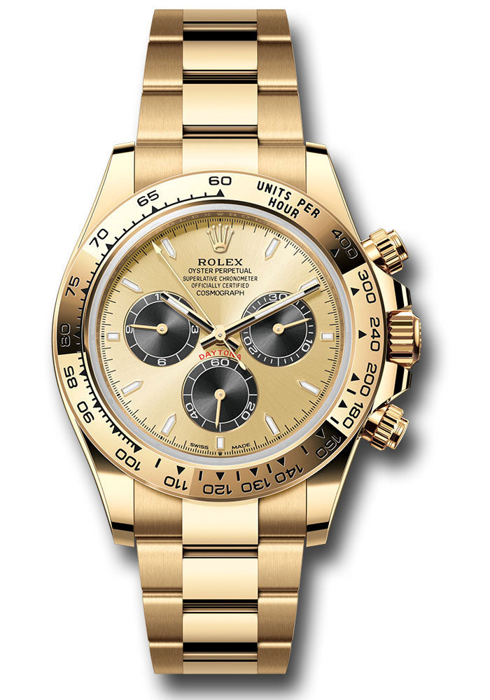 Rolex Yellow Gold Cosmograph Daytona Watch - Fixed Bezel - Golden And Black Index Dial - Oyster Bracelet - 126508 chbkio