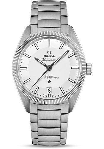 Omega Constellation Globemaster Co-Axial Master Chronometer Watch - 39 mm Steel Case - Fluted Bezel - Silver Dial - 130.30.39.21.02.001