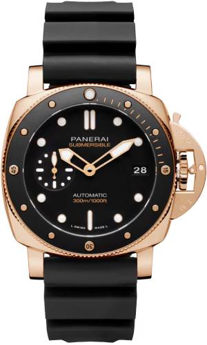 Panerai Submersible Goldtech 42mm Black Dial Watch - PAM02164 - 2023 - Mint Pre-owned