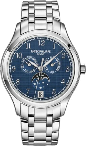 Patek Philippe Complications Annual Calendar Moon Phases Stainless Steel Blue Dial - 4947/1A-001