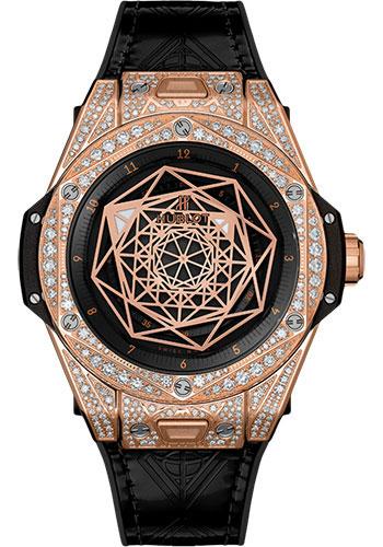 Hublot Big Bang Sang Bleu King Gold Pave Watch-465.OS.1118.VR.1704.MXM18