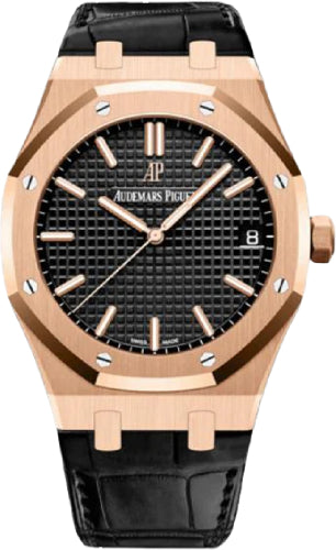 Audemars Piguet Royal Oak 41mm Rose Gold Black Dial Watch - 15500OR.OO.1220OR.01 - 2019