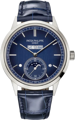 Patek Philippe Grand Complications In-Line Perpetual Calendar Platinum Blue Dial 41.3mm -5236P-001