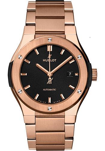 Hublot Classic Fusion King Gold Bracelet Watch - 42 mm - Black Dial-548.OX.1180.OX