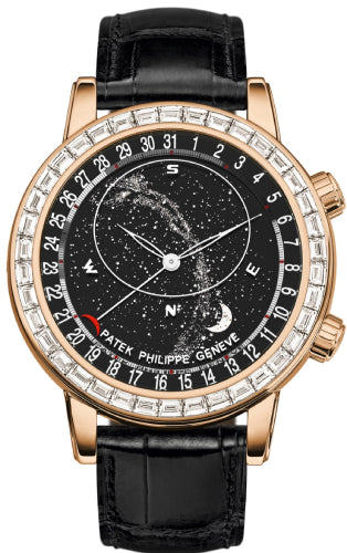 Patek Philippe Grand Complications Celestial Moon Age Rose Gold 44mm Black Sky Chart Dial Diamond Bezel - 6104R-001