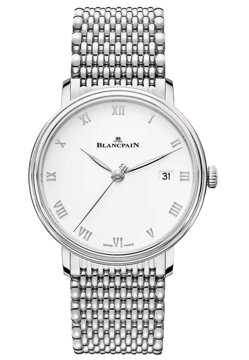 Blancpain Villeret Ultraplate Date Steel Ultra-Slim Men's Watch - 6224 1127 MMB