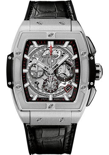 Hublot Spirit of Big Bang Titanium Watch - 42 mm - Sapphire Dial - Black Rubber and Leather Strap-641.NX.0173.LR