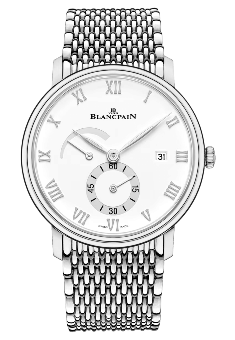 Blancpain Villeret Ultraplate Power Reserve Ultra-Slim Steel Men's Watch - 6606A 1127 MMB