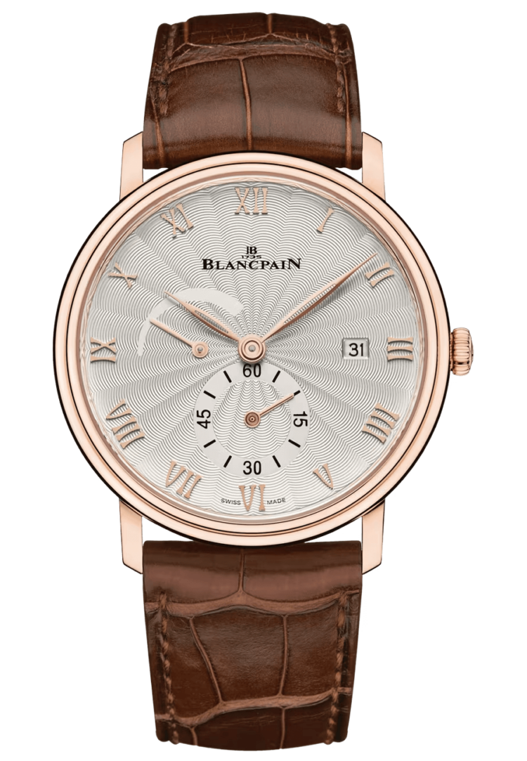 Blancpain Villeret Ultraplate Power Reserve Ultra-Slim Red Gold Alligator Men's Watch - 6606A 3642 55A