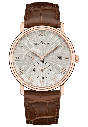 Blancpain Villeret Ultraplate Power Reserve Ultra-Slim Red Gold Alligator Men's Watch - 6606A 3642 55A