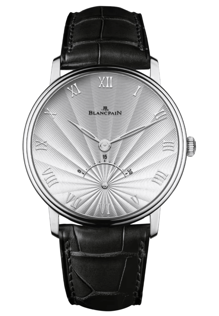 Blancpain Villeret Ultraplate Retrograde White Gold Black Alligator Men's Watch - 6653 1542 55B