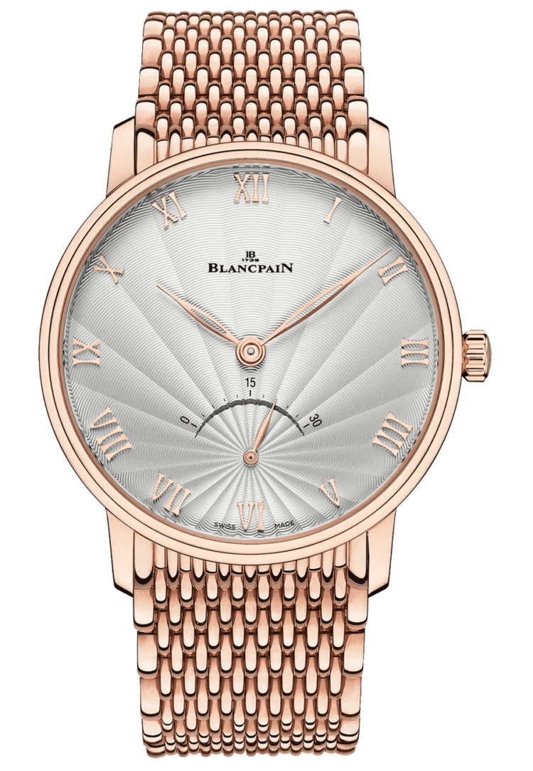 Blancpain Villeret Ultraplate Retrograde Red Gold Men's Watch - 6653 3642 MMB