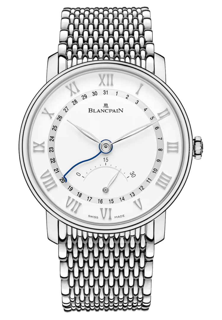 Blancpain Villeret Ultraplate Date Retrograde Seconds Steel Men's Watch - 6653Q 1127 MMB