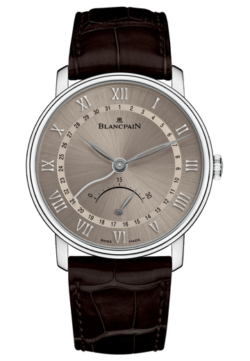 Blancpain Villeret Ultraplate Date Retrograde Seconds Brown Alligator Men's Watch - 6653Q 1504 55A