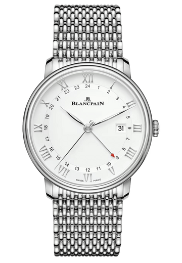 Blancpain Villeret GMT Date Steel Mille Mailles Men's Watch - 6662 1127 MMB