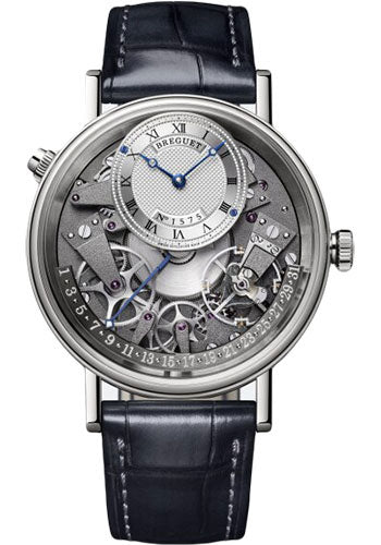 Breguet Tradition Quanti?me RŽtrograde 7597 - White Gold Case - Silver Dial - Leather Strap - 7597BB/G1/9WU