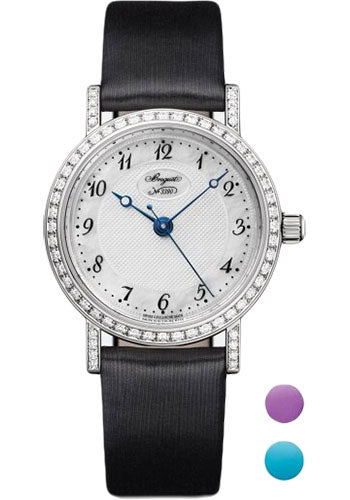 Breguet Classique 8068 - White Gold Case - Mother-Of-Pearl Dial - Black Satin Strap - 8068BB/59/764/DD00