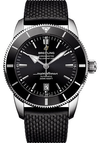 Breitling Superocean Heritage II B20 Automatic 46 Watch - Steel Case - Volcano Black Dial - Black Rubber Aero Classic Strap - AB2020121B1S1