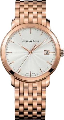 Audemars Piguet Jules Audemars Selfwinding 39mm Silver Guilloche Index Rose Gold | 15172OR.OO.1270OR.01