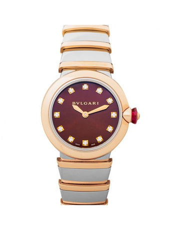 Bvlgari LVCEA Quartz Brown Dial Diamond Ladies Watch