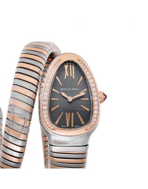 Bvlgari Serpenti Tubogas Quartz Grey Lacquered Dial Ladies Watch