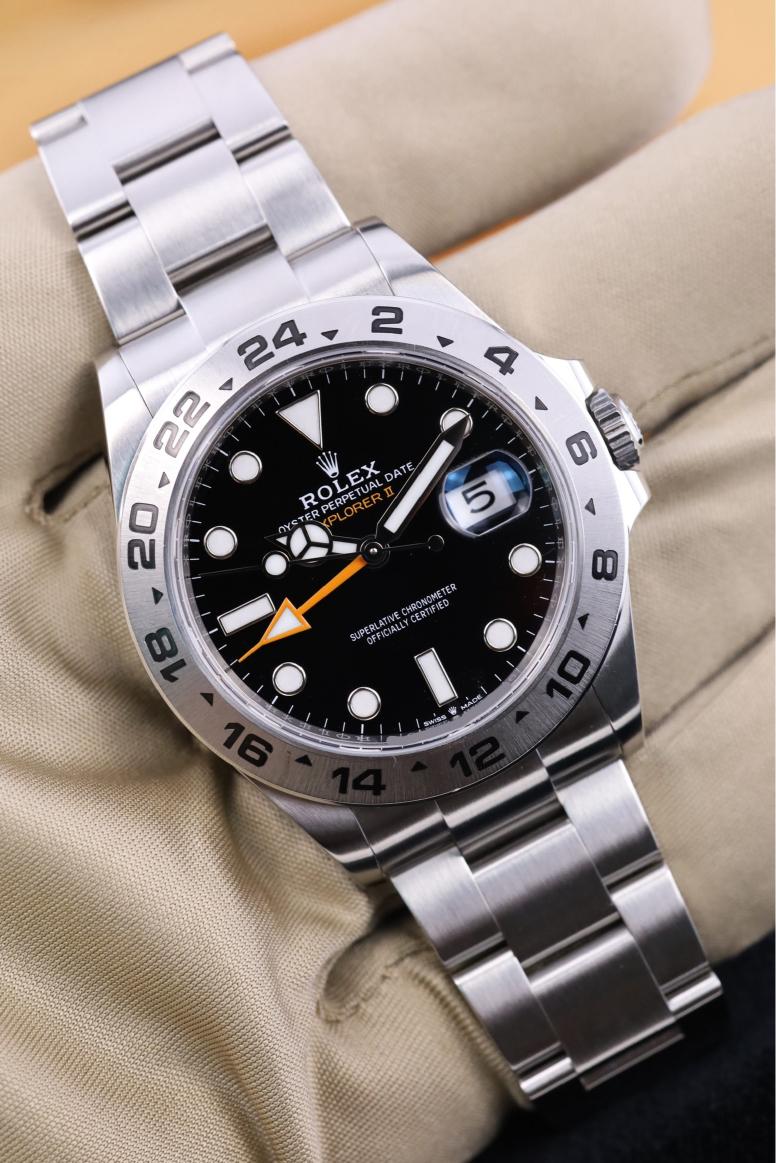 Rolex Oyster Perpetual Explorer II Watch - Oystersteel - Black Dial - Oyster Bracelet - 226570 bk - 2023