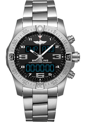 Breitling Exospace B55 Watch - Titanium - Black Dial - Metal Bracelet - EB5510H11B1E1