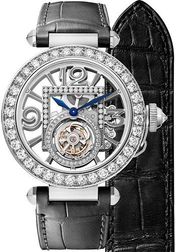 Cartier Pasha de Cartier Watch - 41 mm White Gold Case - Skeleton Dial - Dark Gray And Black Alligator Straps - HPI01435