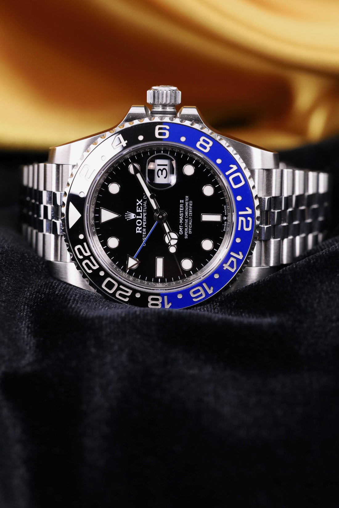Rolex GMT-Master II 40mm Black Dial Cerachrom Bezel Oyster Bracelet (Batgirl) - 126710BLNR - 2024
