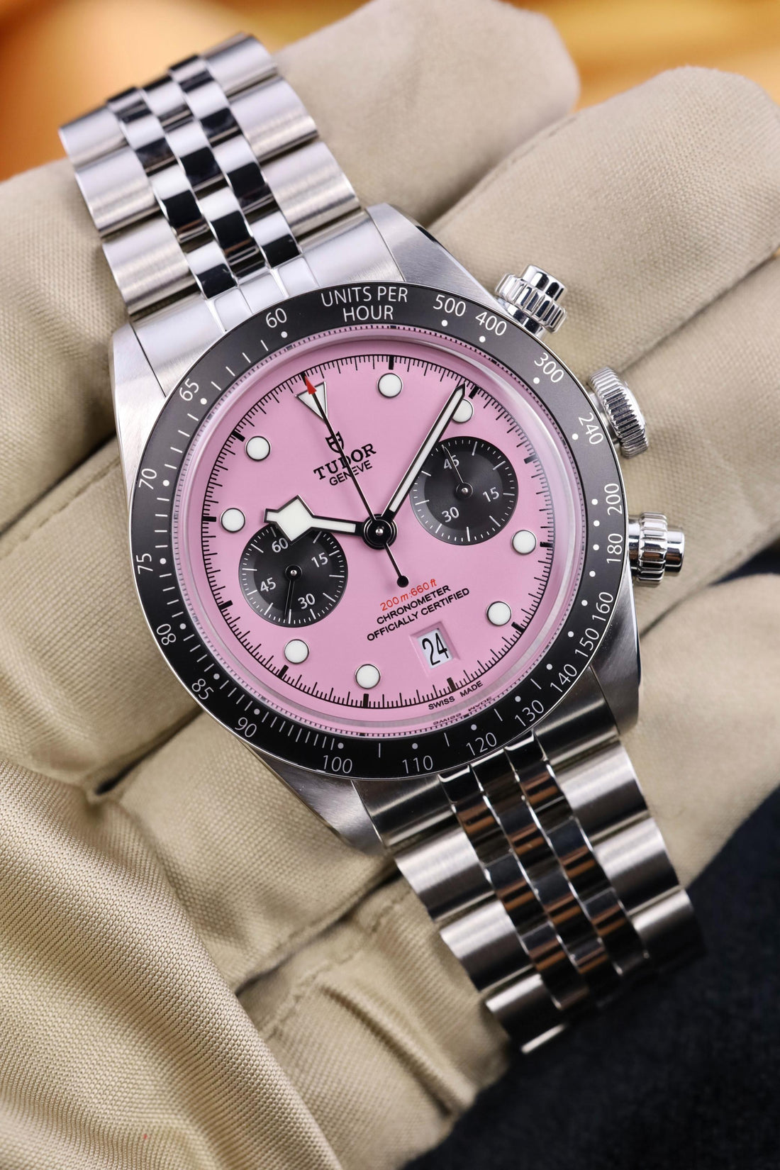 Tudor Black Bay Chrono Pink Dial 41mm Steel Bracelet - M79360N-0019 - 2025 - Pre-owned