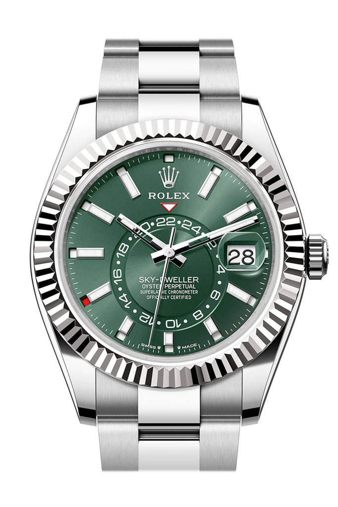 Rolex Sky Dweller 42 Mint Green Dial Stainless Steel Oyster Mens Watch - 336934 - 2025