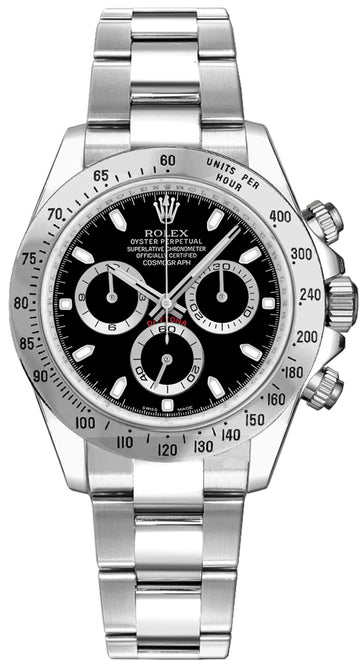 Rolex Cosmograph Daytona 40 Watch - Black Index Dial - 116520 - 2005