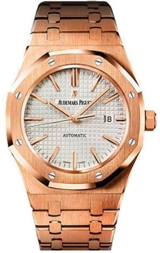 Audemars Piguet Royal Oak Selfwinding Rose Gold 41mm Silver Dial Bracelet - 15400OR.OO.1220OR.02 -2014