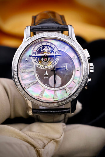 Zenith Academy Tourbillon Chronograph Baguette Bezel Platinum Limited Edition - 57.1261.4005
