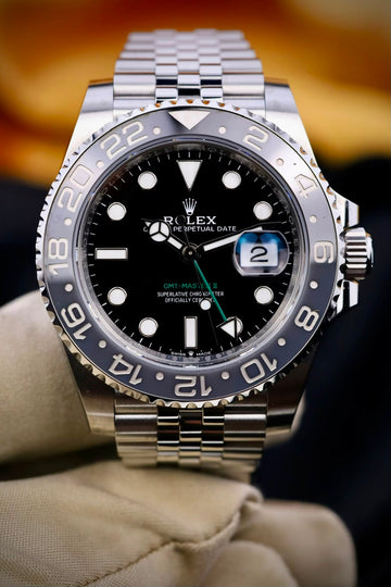 Rolex GMT-Master II 40mm Black Dial Cerachrom Bezel Jubilee Bracelet Watch | 126710GRNR - 2026
