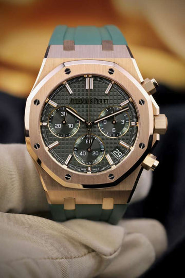 Audemars Piguet Royal Oak 41mm Chronograph Rose Gold Khaki Green Dial | 26240OR.OO.D404CR.02