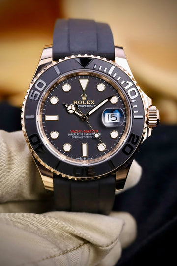 Rolex Everose Gold Yacht-Master 40 Watch - Black Dial - Oysterflex Strap - 126655 bk - 2026
