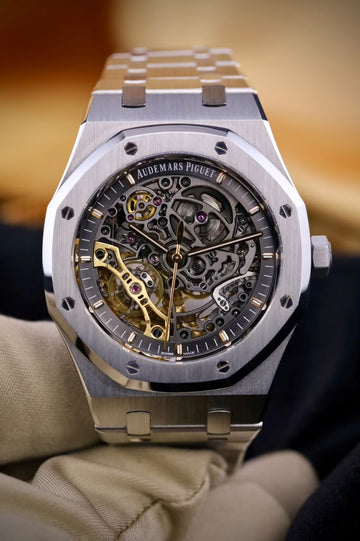 Audemars Piguet Royal Oak Double Balance Wheel Openworked 41mm Stainless Steel Black Skeleton Dial 15407ST.OO.1220ST.01 - 2023
