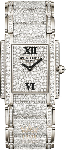 Patek Philippe Twenty~4 Ladies White Gold Diamond Pave Dial | 4910/52G-001