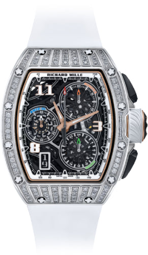 Richard Mille Lifestyle Flyback Chronograph White Gold & Medium Set Diamonds | RM72-01 (8)