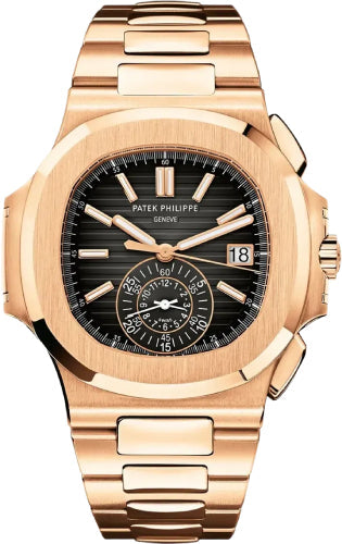 Patek Philippe Nautilus Chronograph Date Rose Gold Black Dial | 5980/1R-001