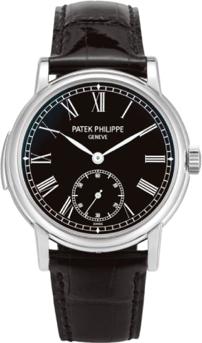 Patek Philippe Grand Complications 38mm Black Roman Platinum Leather Automatic | 5078P-010