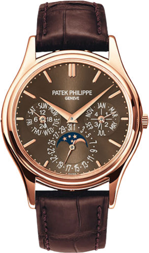 Patek Philippe Grand Complications Day-Date Annual Calendar Moon Phase Brown Dial Rose Gold Leather 37.2mm | 5140R-001