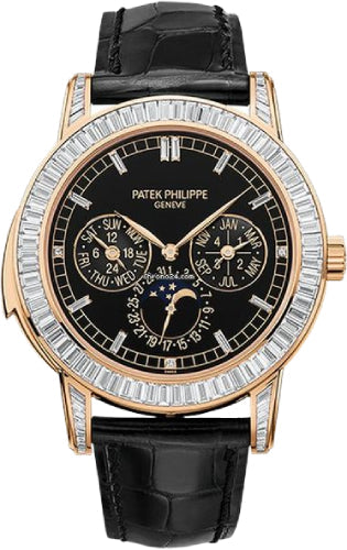 Patek Philippe Grand Complications Day-Date Annual Calendar Moon Phase 42mm Black Index Rose Gold Diamond Set Automatic | 5073R-001