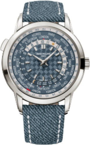 Patek Philippe Complications World Time Date White Gold Blue-Gray Dial | 5330G-001