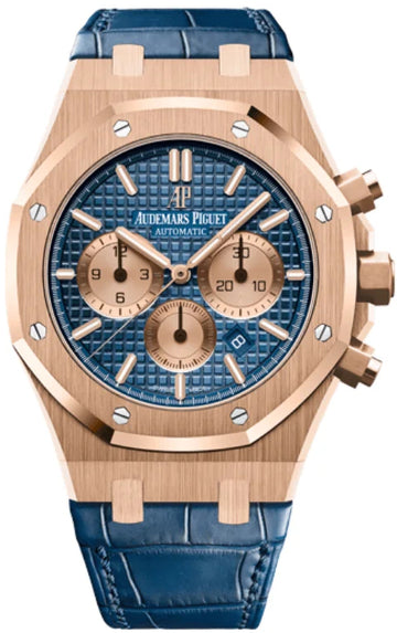 Audemars Piguet Royal Oak Chronograph Watch - Rose Gold - Blue Dial - 26331OR.OO.1220OR.01 - 2019