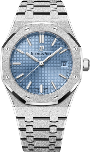 Audemars Piguet Royal Oak 34mm Frosted Gold Selfwinding Blue Dial | 77353BC.GG.1263BC.01