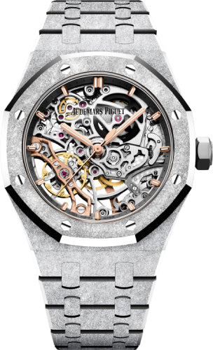 Audemars Piguet Royal Oak Double Balance Wheel Openworked Frosted 37mm White Gold | 15466BC.GG.1259BC.01