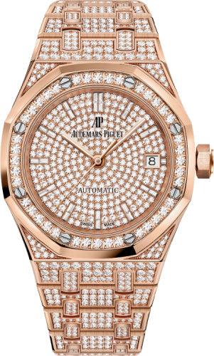 Audemars Piguet Royal Oak Rose Gold Diamond Pave 37mm | 15452OR.ZZ.1258OR.02